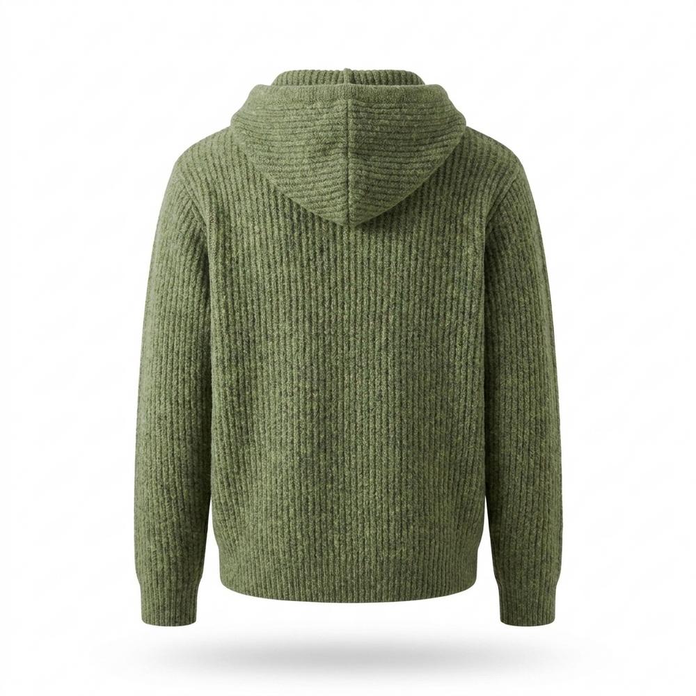 Allsaints Leather - Cator | Rib-Knit Relaxed-Fit Hoodie Unisex