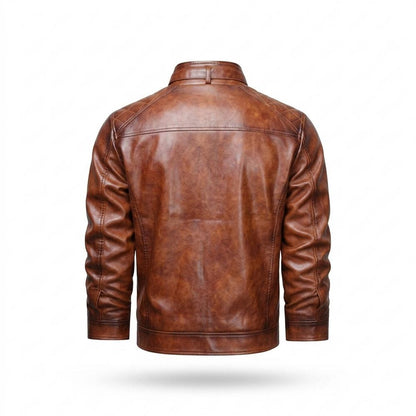 Allsaints Leather - Maged | Quilted Zippered Leather Jacket Men