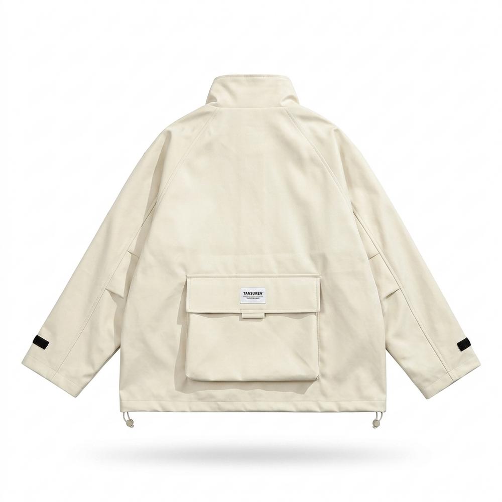 Allsaints Leather - Armon | High-Collar Multi-Pocket Jacket Unisex