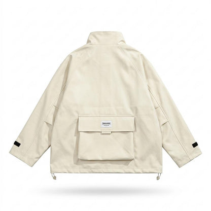 Allsaints Leather - Armon | High-Collar Multi-Pocket Jacket Unisex