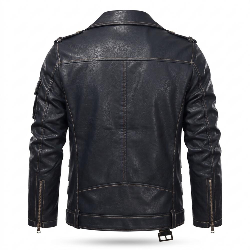 Allsaints Leather - Yudam | Asymmetrical Belted Leather Jacket Men