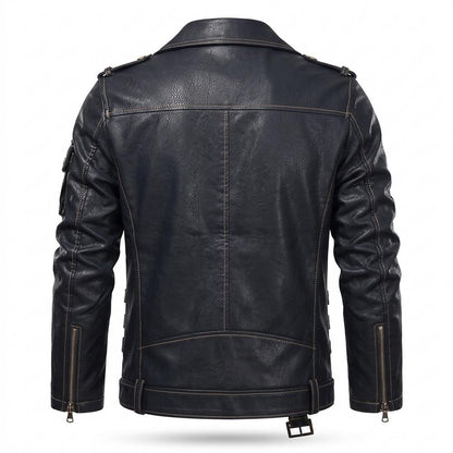 Allsaints Leather - Yudam | Asymmetrical Belted Leather Jacket Men