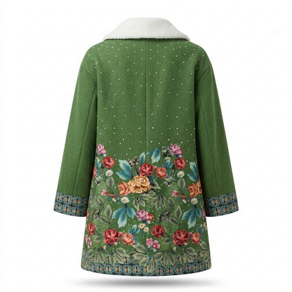 Allsaints Leather - Selin | Floral Print Open-Front Coat Women