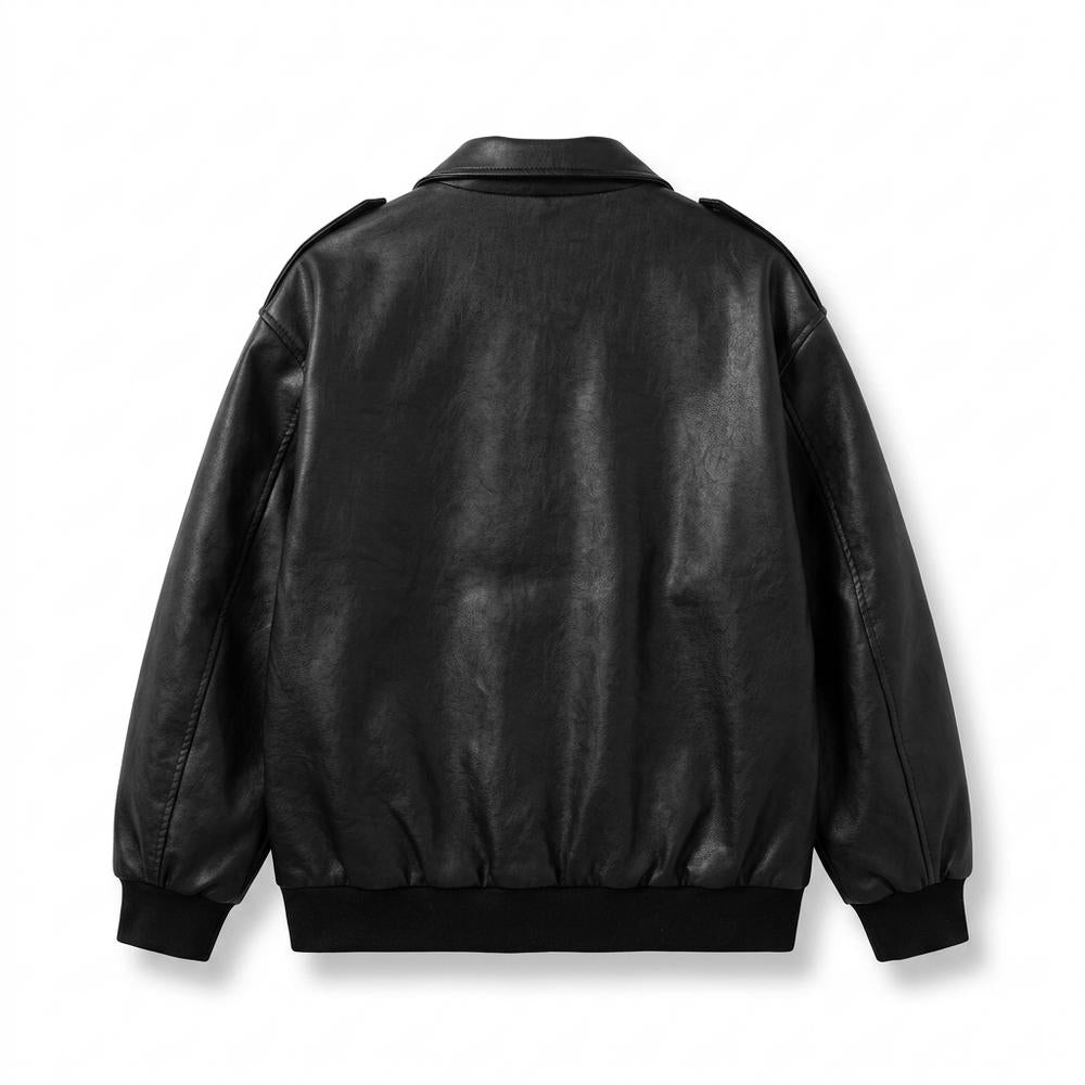 Allsaints Leather - Nepos | Loose-Fit Zip-Up Leather Jacket Men