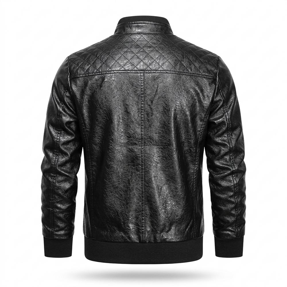 Allsaints Leather - Dahuk | Quilted Zippered Leather Jacket Men