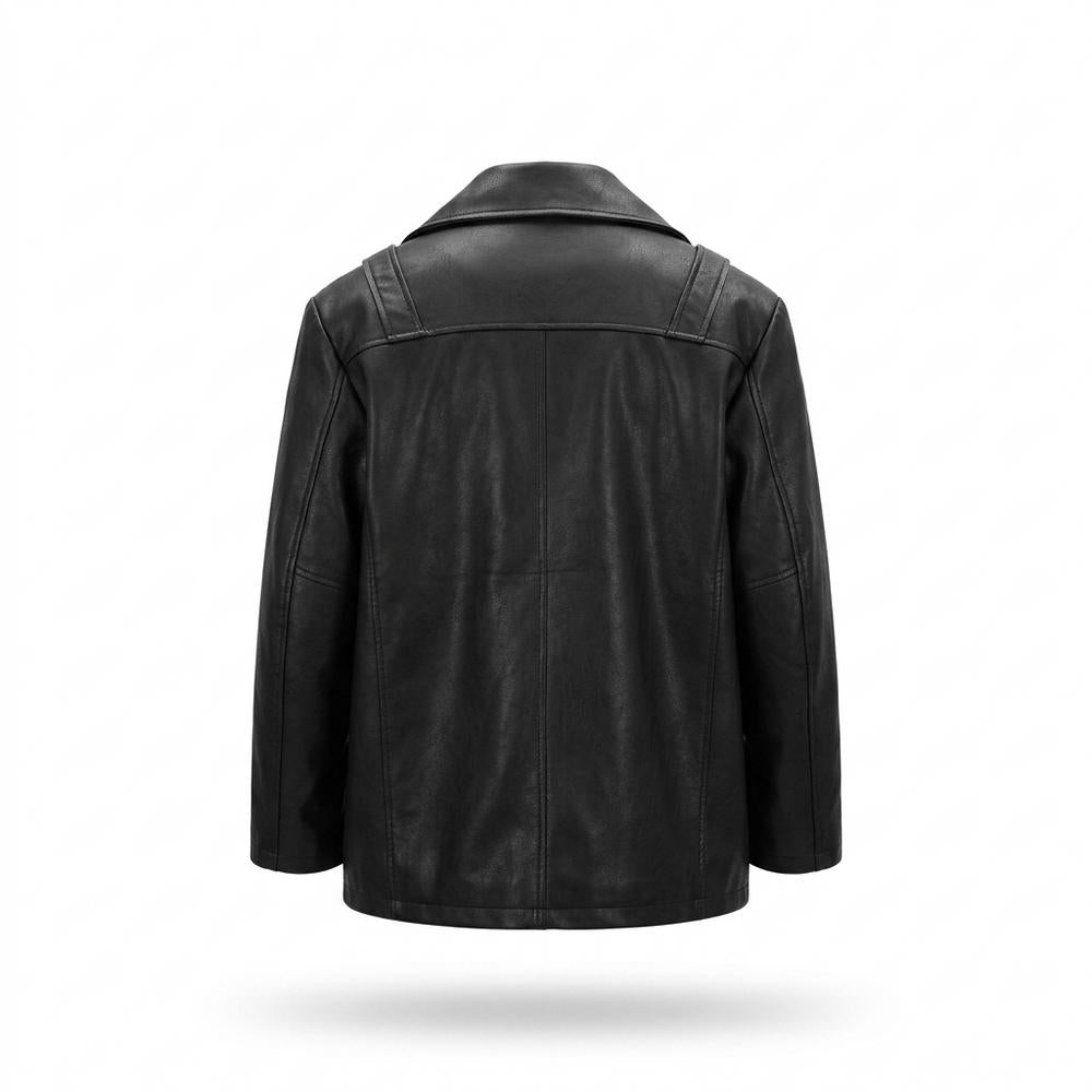 Allsaints Leather - Vevel | Buckled High-Collar Leather Jacket Men