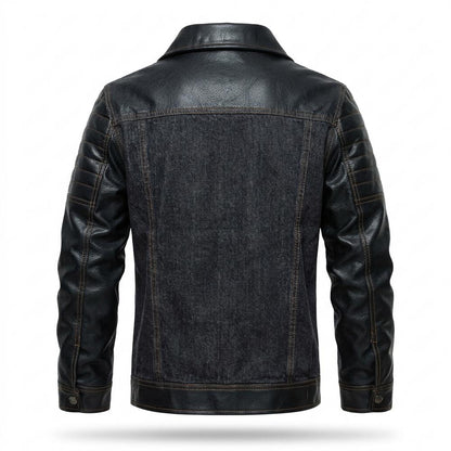 Allsaints Leather - Nimon | Mixed-Media Quilted-Sleeve Jacket Men