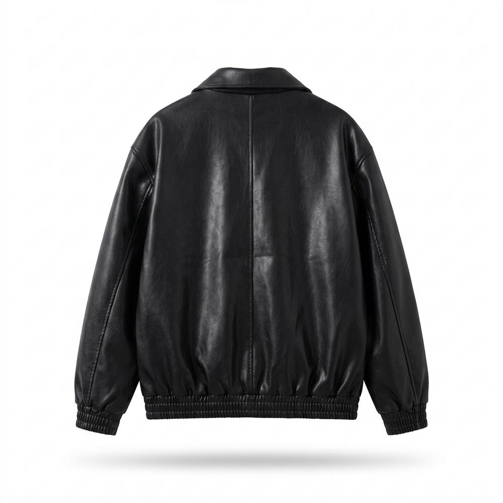 Allsaints Leather - Zeven | Zip-Up Collared Leather Jacket Men