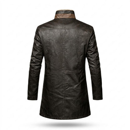 Allsaints Leather - Kemer | Lined Button-Up Coat Men