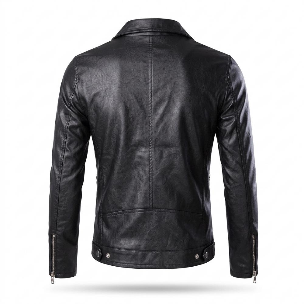 Allsaints Leather - Vamir | Asymmetrical Slim-Fit Leather Jacket Men