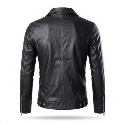 Allsaints Leather - Vamir | Asymmetrical Slim-Fit Leather Jacket Men