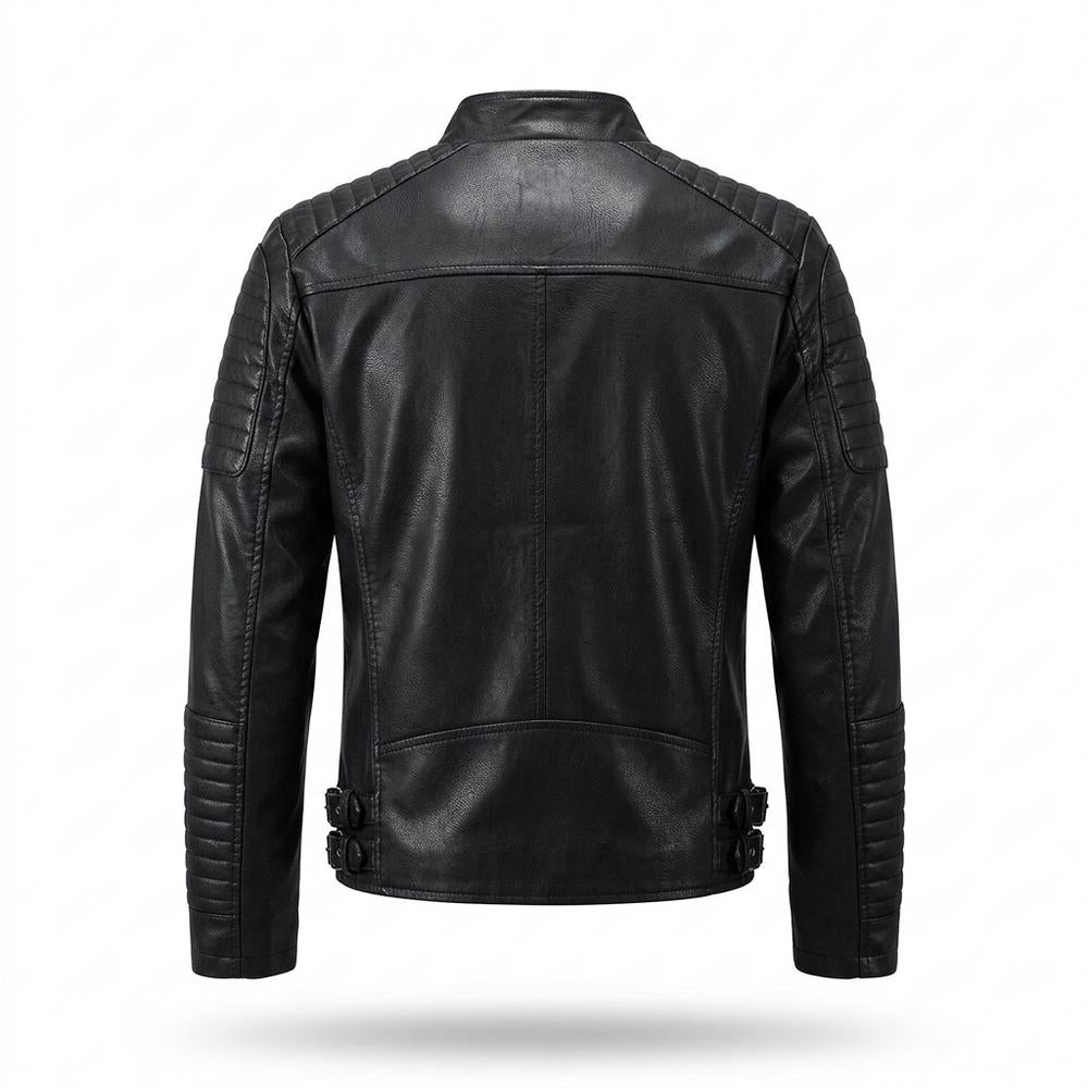 Allsaints Leather - Rupok | Quilted Asymmetrical Leather Jacket Men