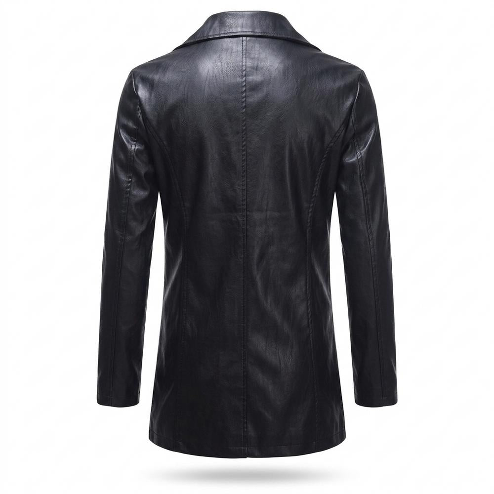Allsaints Leather - Tamir | Asymmetrical Longline Coat Men