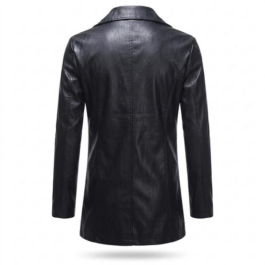 Allsaints Leather - Tamir | Asymmetrical Longline Coat Men