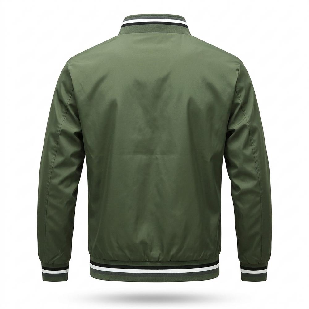 Allsaints Leather - Caver | Zip-Up Striped-Trim Jacket Men