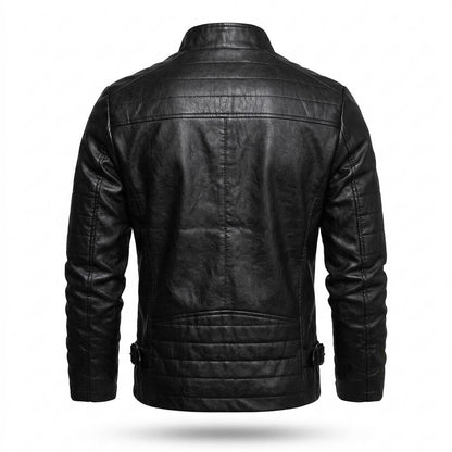 Allsaints Leather - Vimel | Quilted Stand-Collar Leather Jacket Men