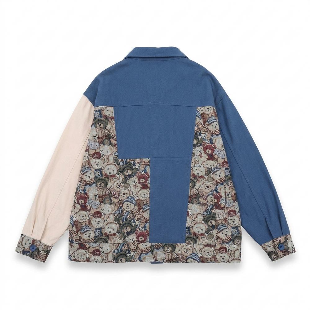 Allsaints Leather - Nehom | Color-Blocked Patterned Jacket Unisex