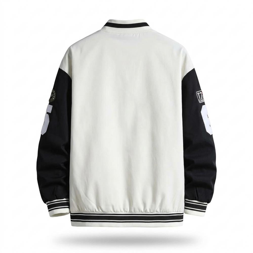 Allsaints Leather - Nizes | Embroidered Two-Tone Jacket Unisex