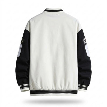 Allsaints Leather - Nizes | Embroidered Two-Tone Jacket Unisex