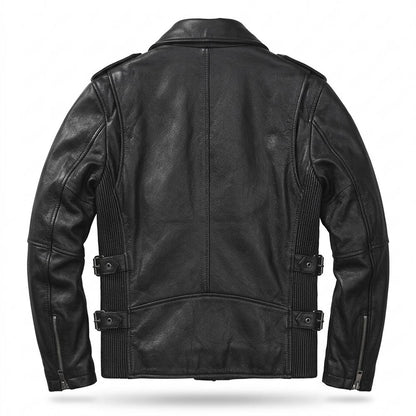 Allsaints Leather - Komid | Asymmetrical Belted Leather Jacket Men