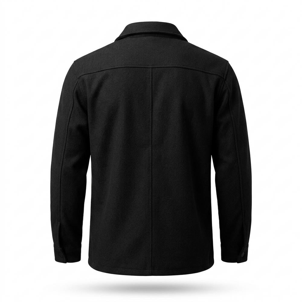 Allsaints Leather - Seser | Snap-Button Flap-Pocket Jacket Men
