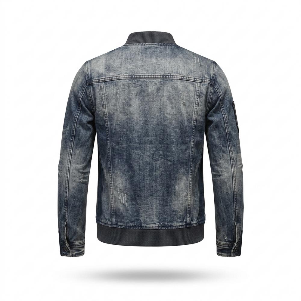 Allsaints Leather - Mezad | Washed Zip-Front Denim Jacket Men