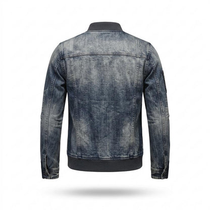 Allsaints Leather - Mezad | Washed Zip-Front Denim Jacket Men