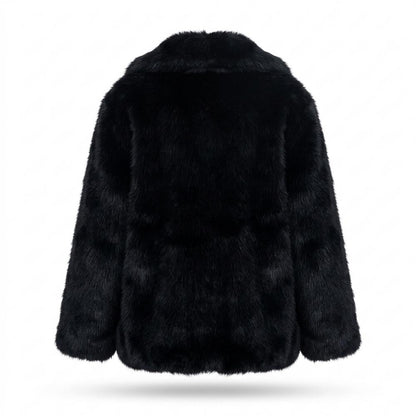 Allsaints Leather - Yoser | Faux Fur Notched Lapel Coat Women