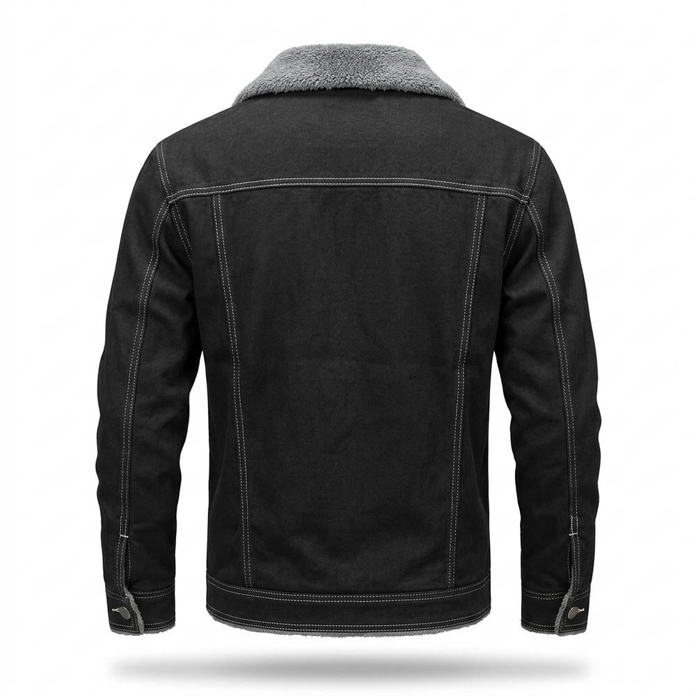 Allsaints Leather - Muvom | Sherpa-Lined Button-Up Jacket Men