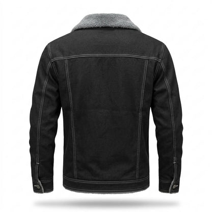 Allsaints Leather - Muvom | Sherpa-Lined Button-Up Jacket Men