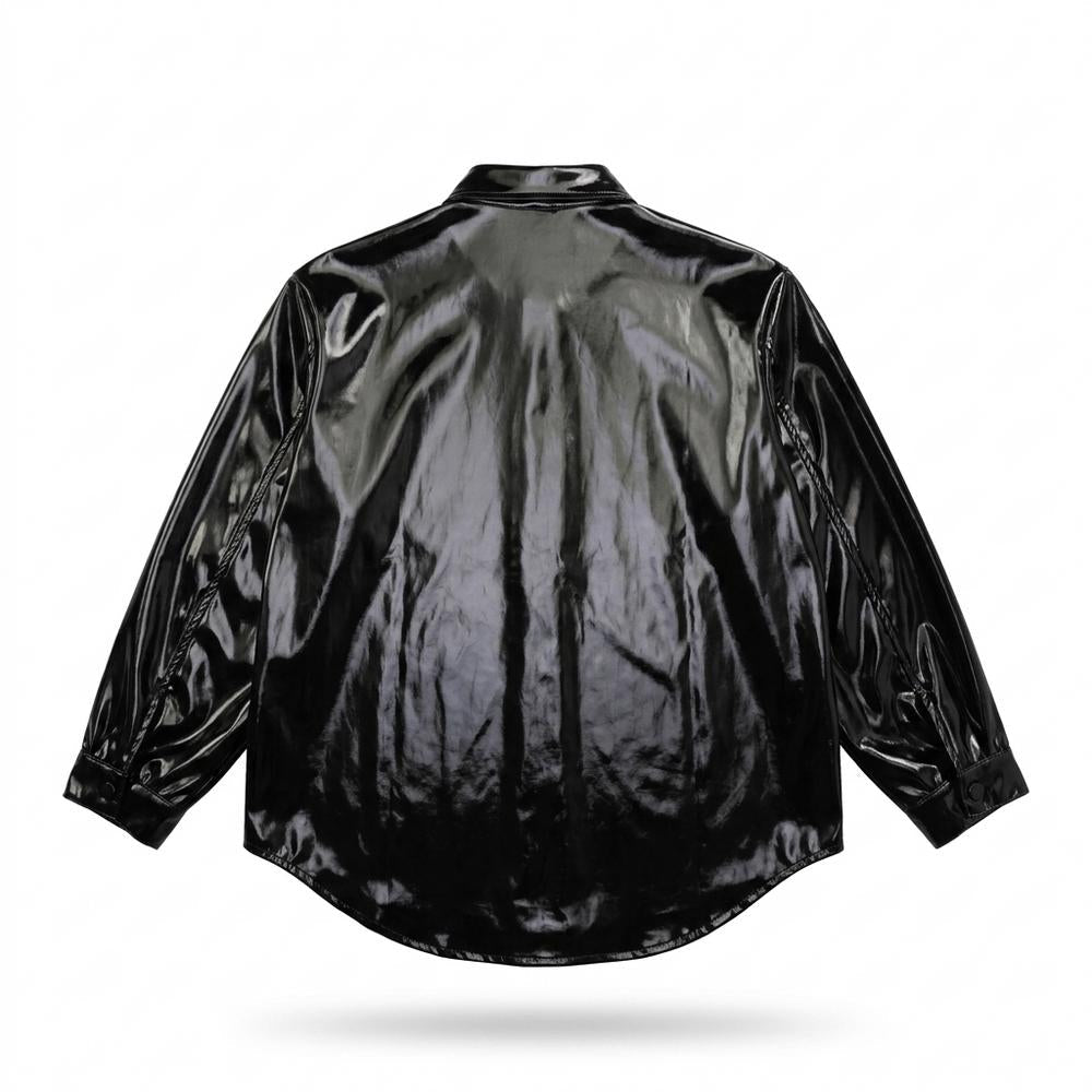 Allsaints Leather - Vadan | Glossy Coated Shirt Unisex