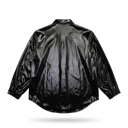 Allsaints Leather - Vadan | Glossy Coated Shirt Unisex