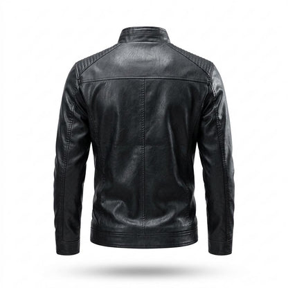 Allsaints Leather - Rimor | Zip-Up Quilted-Shoulder Leather Jacket Men