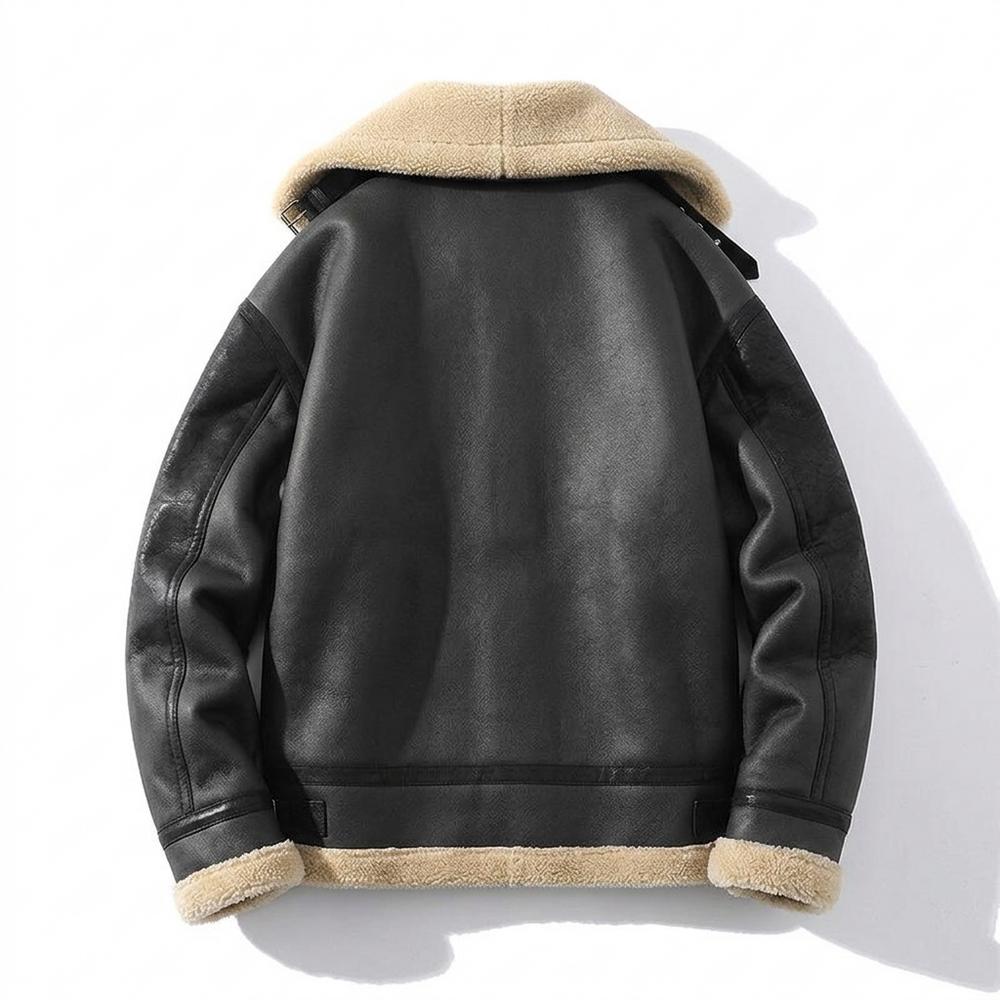 Allsaints Leather - Lamim | Shearling-Lined Zip-Up Leather Jacket Men