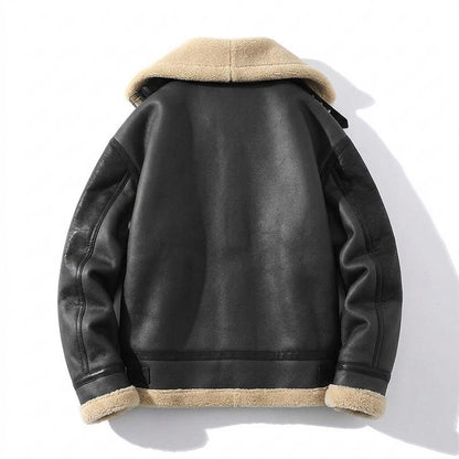 Allsaints Leather - Lamim | Shearling-Lined Zip-Up Leather Jacket Men