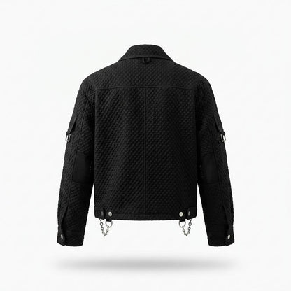 Allsaints Leather - Yizek | Quilted Cropped Jacket Unisex