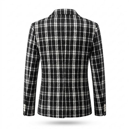 Allsaints Leather - Kuted | Plaid Textured Blazer Men