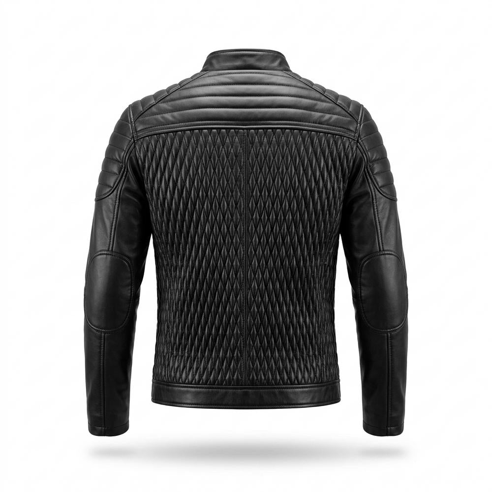 Allsaints Leather - Lelin | Quilted Fitted Leather Jacket Men