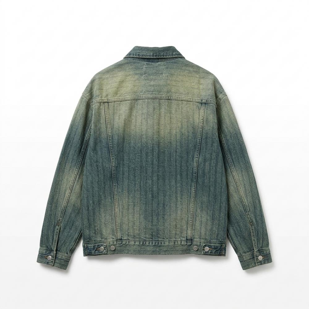 Allsaints Leather - Lanor | Faded Button-Front Denim Jacket Unisex