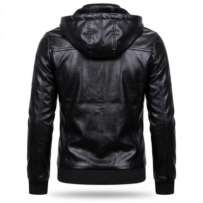 Allsaints Leather - Kelan | Hooded Quilted Leather Jacket Men