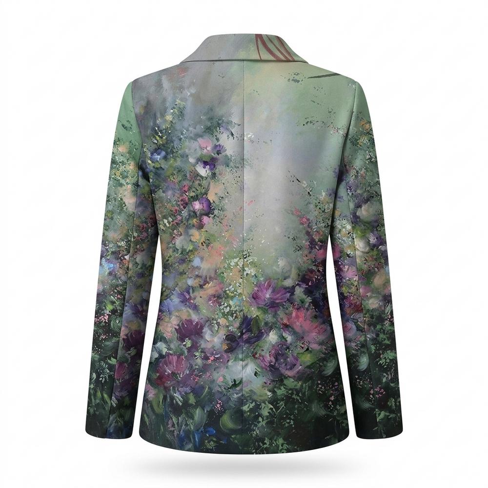 Allsaints Leather - Eldar | Floral-Print Slim-Fit Blazer Women