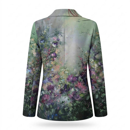 Allsaints Leather - Eldar | Floral-Print Slim-Fit Blazer Women