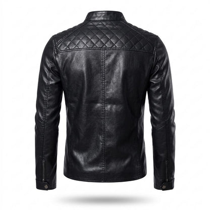Allsaints Leather - Rivin | Quilted Slim-Fit Leather Jacket Men