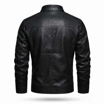 Allsaints Leather - Kesad | Quilted Embroidered Leather Jacket Men