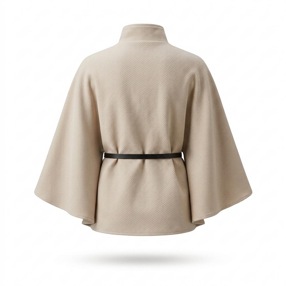 Allsaints Leather - Sekar | High-Neck Ribbed Coat Women