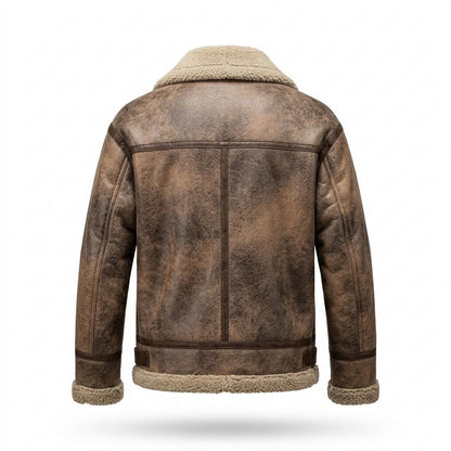 Allsaints Leather - Tasel | Shearling-Lined Patinated Jacket Men
