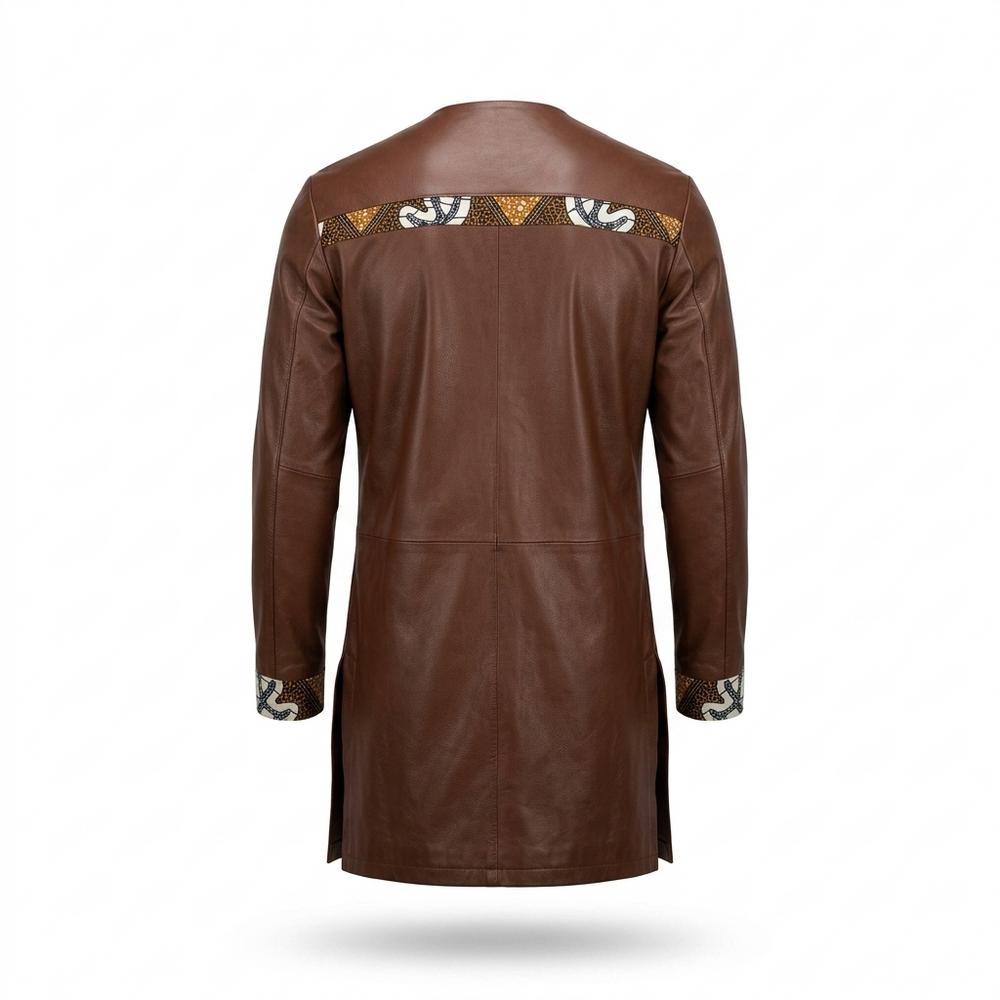 Allsaints Leather - Laken | Patterned-Trim Slim-Fit Tunic Men