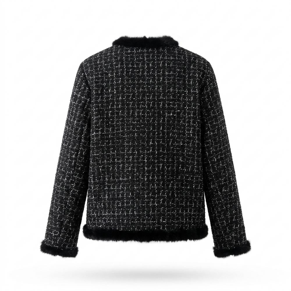 Allsaints Leather - Vidan | Tweed Fur-Trimmed Jacket Women