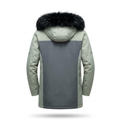Allsaints Leather - Taral | Hooded Color-Block Coat Men