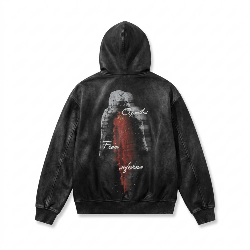 Allsaints Leather - Kezan | Washed Relaxed Fit Hoodie Unisex